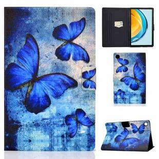 For Huawei Matepad SE 10.4 2022 Electric Pressed Colored Drawing Leather Tablet Case(Retro Butterflies)