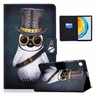 For Huawei Matepad SE 10.4 2022 Electric Pressed Colored Drawing Leather Tablet Case(Penguin)