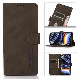 For Nokia C32 KHAZNEH Matte Texture Leather Phone Case(Brown)