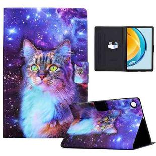 For Huawei Matepad SE 10.4 2022 Electric Pressed Colored Drawing Leather Tablet Case(Star Cat)