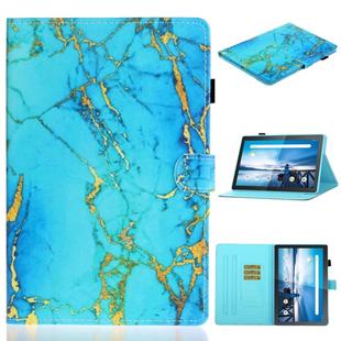 For Lenovo Tab M10 TB-X605F / X505 Coloured Drawing Horizontal Flip Leather Case with Holder & Card Slot(Gilded Marble)