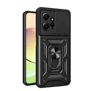 For Xiaomi Redmi Note 12 4G Global Sliding Camera Cover Design Phone Case(Black)