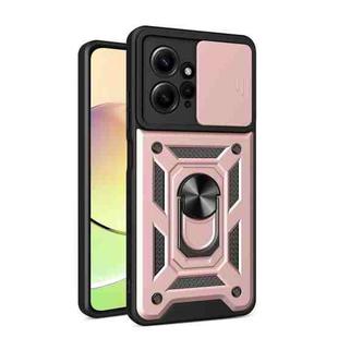 For Xiaomi Redmi Note 12 4G Global Sliding Camera Cover Design Phone Case(Rose Gold)