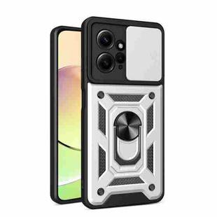 For Xiaomi Redmi Note 12 4G Global Sliding Camera Cover Design Phone Case(Silver)