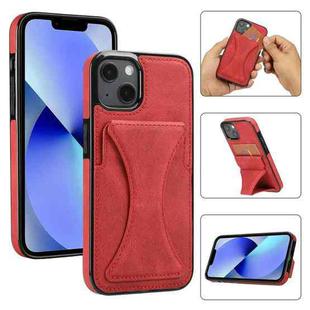 For iPhone 14 Ultra-thin Shockproof Phone Protective Case with Holder(Red)