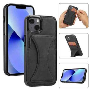 For iPhone 14 Plus Ultra-thin Shockproof Phone Protective Case with Holder(Black)
