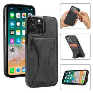 For iPhone 14 Pro Ultra-thin Shockproof Phone Protective Case with Holder(Black)