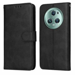 For Honor Magic5 Pro Classic Calf Texture Flip Leather Phone Case(Black)