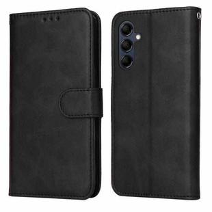For Samsung Galaxy M14 5G Classic Calf Texture Flip Leather Phone Case(Black)