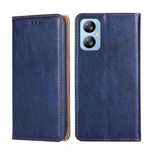 For Blackview A52 Gloss Oil Solid Color Magnetic Leather Phone Case(Blue)