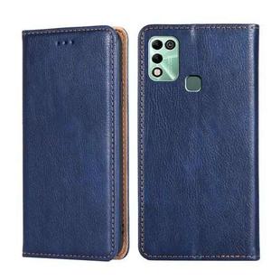 For Infinix Hot 11 Play Gloss Oil Solid Color Magnetic Leather Phone Case(Blue)