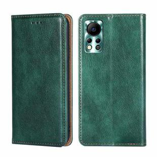 For Infinix Hot 11S NFC Gloss Oil Solid Color Magnetic Leather Phone Case(Green)