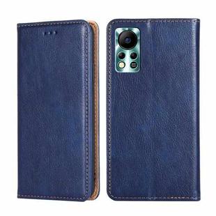For Infinix Hot 11S NFC Gloss Oil Solid Color Magnetic Leather Phone Case(Blue)
