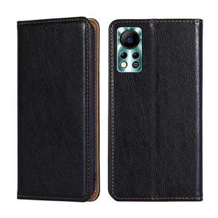 For Infinix Hot 11S NFC Gloss Oil Solid Color Magnetic Leather Phone Case(Black)