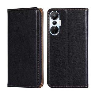 For Infinix Hot 20S Gloss Oil Solid Color Magnetic Leather Phone Case(Black)