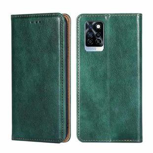 For Infinix Note 10 Pro Gloss Oil Solid Color Magnetic Leather Phone Case(Green)