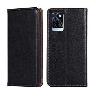 For Infinix Note 10 Pro Gloss Oil Solid Color Magnetic Leather Phone Case(Black)