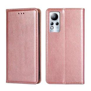 For Infinix Note 11 Gloss Oil Solid Color Magnetic Leather Phone Case(Rose Gold)