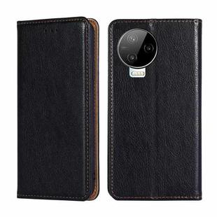 For Infinix Note 12 Pro 4G / Note 12 2023 Gloss Oil Solid Color Magnetic Leather Phone Case(Black)