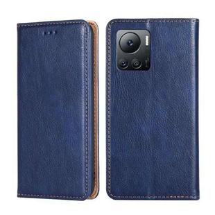 For Infinix Note 12 VIP Gloss Oil Solid Color Magnetic Leather Phone Case(Blue)