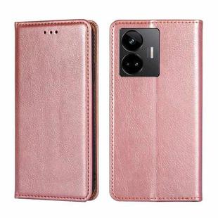 For Realme GT Neo 5 / GT3 / GT Neo 5 240W Gloss Oil Solid Color Magnetic Leather Phone Case(Rose Gold)