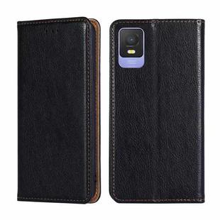 For TCL 403 Gloss Oil Solid Color Magnetic Leather Phone Case(Black)