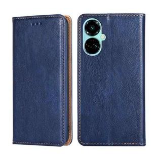 For Tecno Camon 19 / 19 Pro Gloss Oil Solid Color Magnetic Leather Phone Case(Blue)