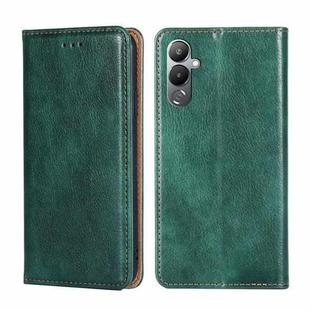 For Tecno Pova 4 Gloss Oil Solid Color Magnetic Leather Phone Case(Green)