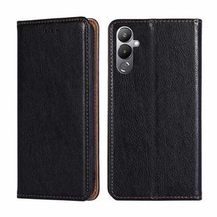 For Tecno Pova 4 Gloss Oil Solid Color Magnetic Leather Phone Case(Black)