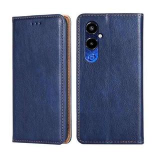 For Tecno Pova 4 Pro Gloss Oil Solid Color Magnetic Leather Phone Case(Blue)