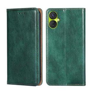 For Tecno Spark 9 Pro Gloss Oil Solid Color Magnetic Leather Phone Case(Green)