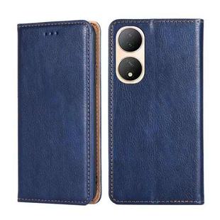 For vivo Y100 5G Gloss Oil Solid Color Magnetic Leather Phone Case(Blue)
