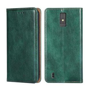 For ZTE Blade A32 Gloss Oil Solid Color Magnetic Leather Phone Case(Green)