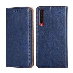 For Rakuten Big Gloss Oil Solid Color Magnetic Leather Phone Case(Blue)