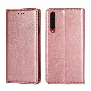 For Rakuten Big Gloss Oil Solid Color Magnetic Leather Phone Case(Rose Gold)