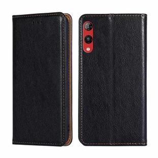 For Rakuten Hand 4G Gloss Oil Solid Color Magnetic Leather Phone Case(Black)