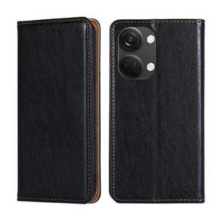 For OnePlus Ace 2V 5G Gloss Oil Solid Color Magnetic Leather Phone Case(Black)