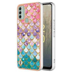 For Nokia C31 Electroplating IMD TPU Phone Case(Colorful Scales)