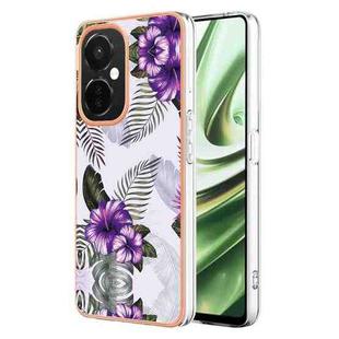 For OnePlus Nord CE 3 5G Electroplating IMD TPU Phone Case(Purple Flower)