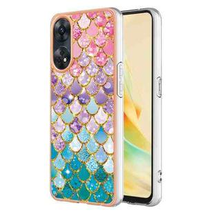 For OPPO Reno8 T 4G Electroplating IMD TPU Phone Case(Colorful Scales)