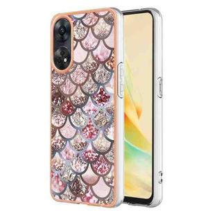 For OPPO Reno8 T 4G Electroplating IMD TPU Phone Case(Pink Scales)
