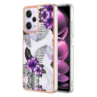 Electroplating IMD TPU Phone Case For Xiaomi Redmi Note 12 Pro 5G Global/Note 12 Pro 5G China/Poco X5 Pro 5G/Note 12 Pro Speed(Purple Flower)