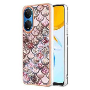 For Honor X7 Electroplating IMD TPU Phone Case(Pink Scales)