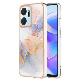 For Honor X7a Electroplating IMD TPU Phone Case(White Marble)