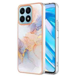 For Honor X8a Electroplating IMD TPU Phone Case(White Marble)