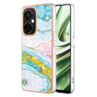 For OnePlus Nord CE 3 5G Electroplating Marble Dual-side IMD Phone Case(Green 004)