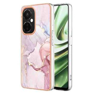 For OnePlus Nord CE 3 5G Electroplating Marble Dual-side IMD Phone Case(Rose Gold 005)