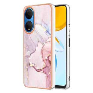 For Honor X7 Electroplating Marble Dual-side IMD Phone Case(Rose Gold 005)