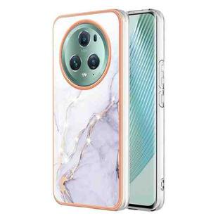 For Honor X9a/Magic5 Lite Electroplating Marble Dual-side IMD Phone Case(White 006)