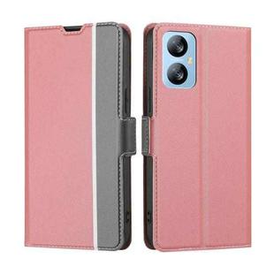 For Blackview A52 Twill Texture Side Buckle Leather Phone Case(Pink)